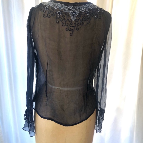 Emma Black beautiful silk blouse - Picture 6 of 10